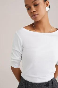 T-shirt met driekwart mouwen