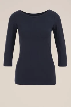 T-shirt met driekwart mouwen
