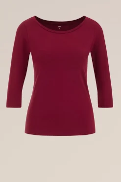 T-shirt met driekwart mouwen