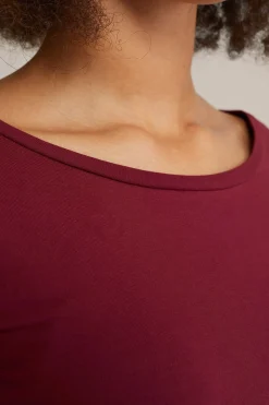 T-shirt met driekwart mouwen