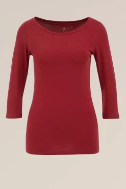 T-shirt met driekwart mouwen
