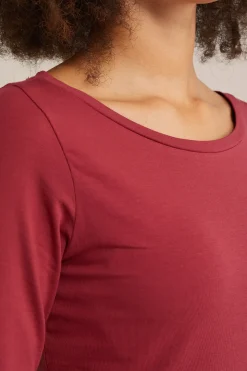 T-shirt met driekwart mouwen