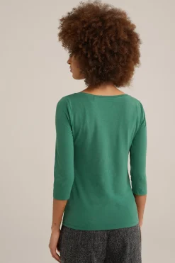T-shirt met driekwart mouwen
