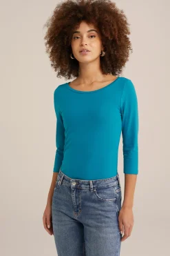 T-shirt met driekwart mouwen