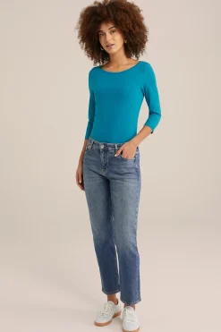 T-shirt met driekwart mouwen