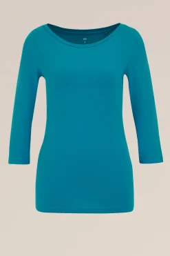 T-shirt met driekwart mouwen