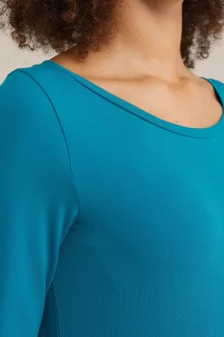 T-shirt met driekwart mouwen