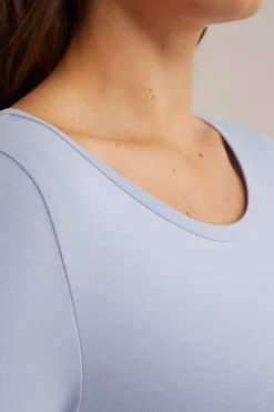T-shirt met driekwart mouwen