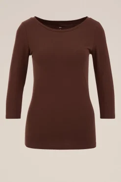 T-shirt met driekwart mouwen