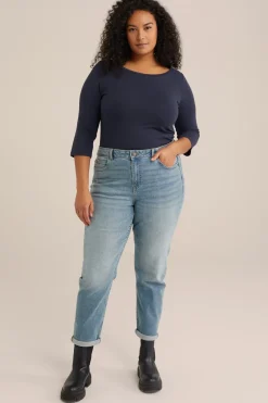 T-shirt met driekwart mouwen - Curve