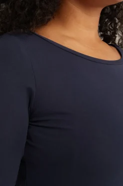 T-shirt met driekwart mouwen - Curve