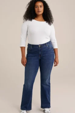 T-shirt met driekwart mouwen - Curve