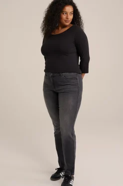 T-shirt met driekwart mouwen - Curve