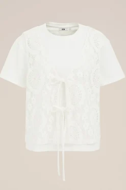 T-shirt met gehaakt vestje