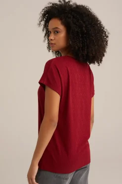 T-shirt met jacquard-dessin