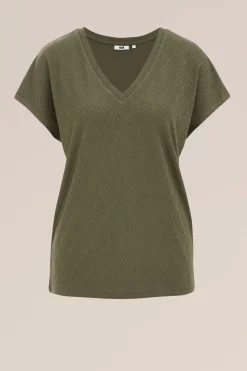 T-shirt met jacquard-dessin