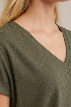 T-shirt met jacquard-dessin