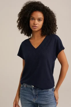 T-shirt met jacquard-dessin