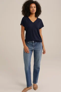 T-shirt met jacquard-dessin