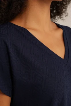 T-shirt met jacquard-dessin
