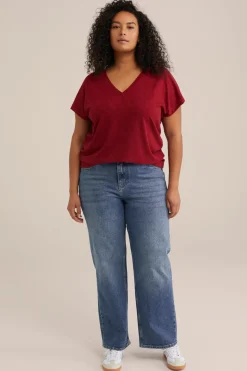 T-shirt met jacquard-dessin - Curve