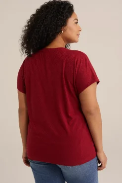 T-shirt met jacquard-dessin - Curve