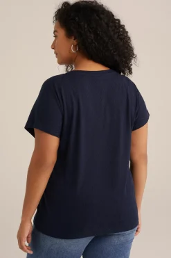 T-shirt met jacquard-dessin - Curve