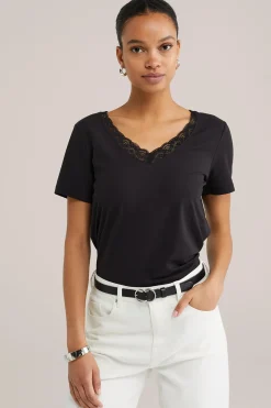 T-shirt met kant