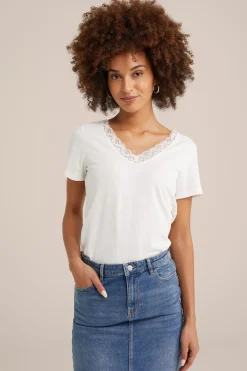 T-shirt met kant