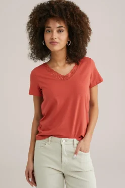 T-shirt met kant
