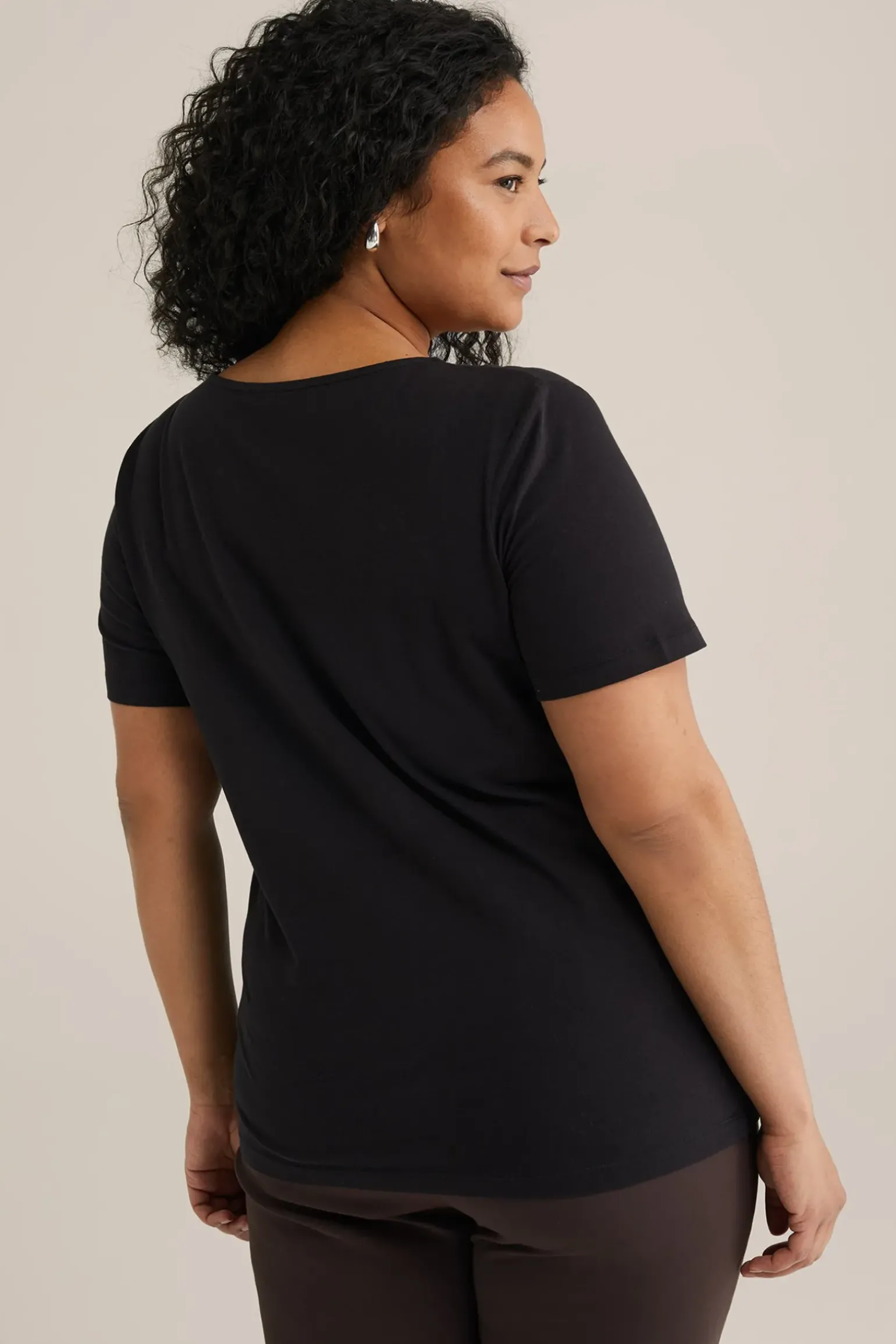 T-shirt met kant - Curve