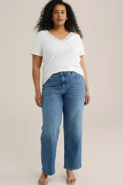 T-shirt met kant - Curve