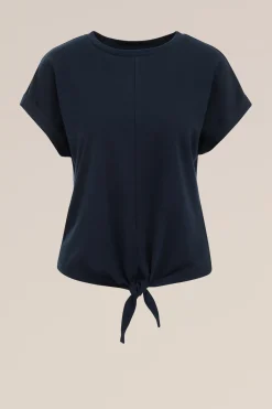 T-shirt met knoopdetail