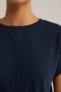 T-shirt met knoopdetail