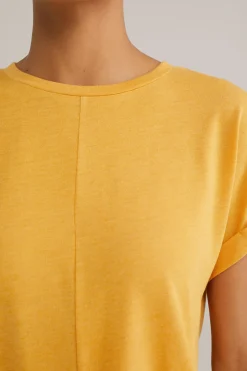 T-shirt met knoopdetail