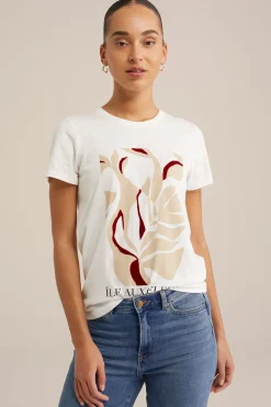 t-shirt met opdruk