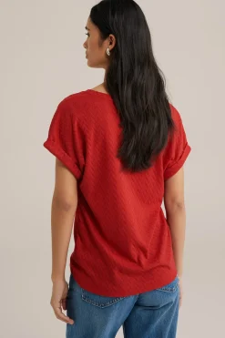 T-shirt met opengewerkt dessin
