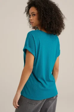 T-shirt met opengewerkt dessin