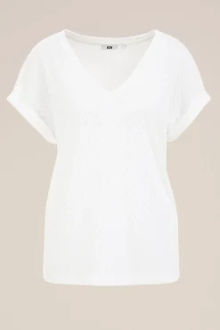 T-shirt met opengewerkt dessin
