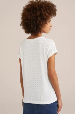 T-shirt met opengewerkt dessin