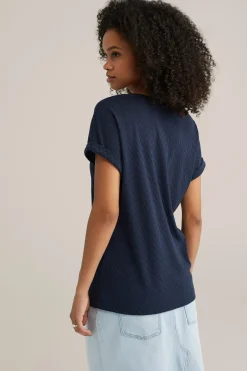 T-shirt met opengewerkt dessin