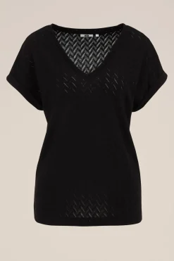 T-shirt met opengewerkt dessin