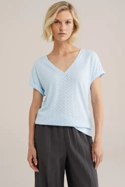 T-shirt met opengewerkt dessin