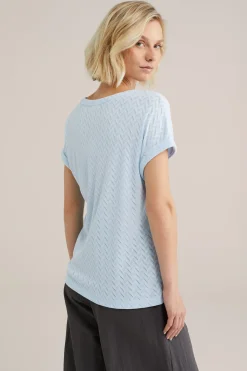 T-shirt met opengewerkt dessin