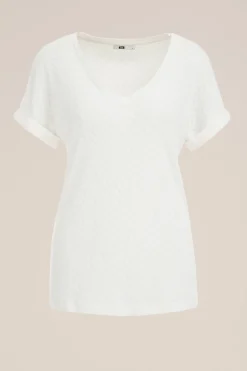 T-shirt met opengewerkt dessin