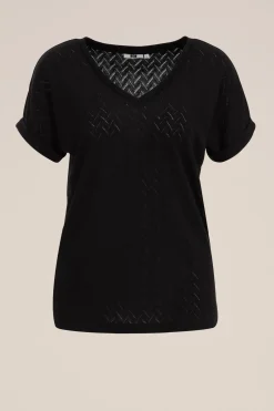 T-shirt met opengewerkt dessin