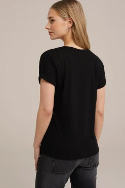 T-shirt met opengewerkt dessin