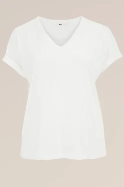 T-shirt met opengewerkt dessin - Curve