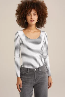 T-shirt met streep