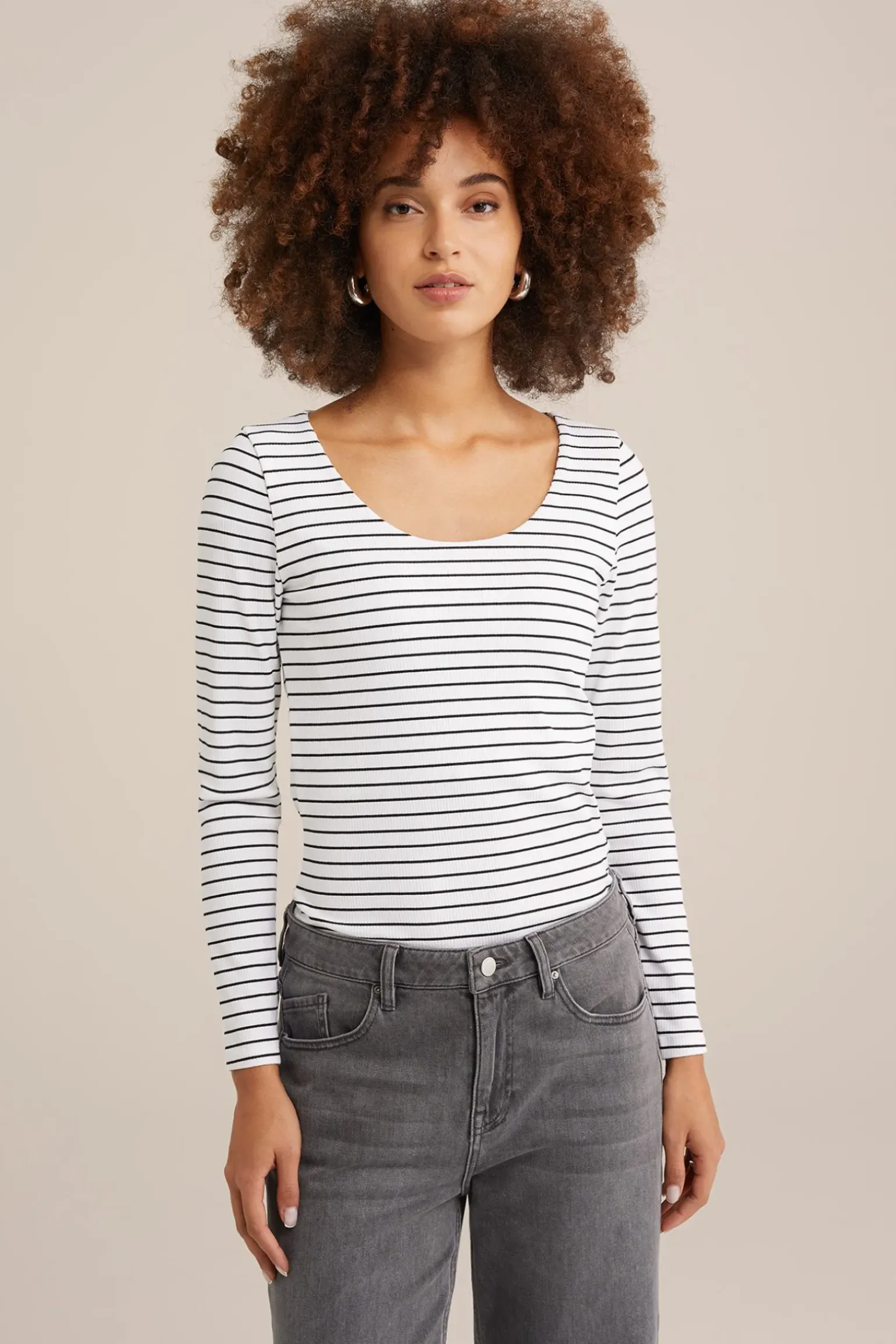 T-shirt met streep
